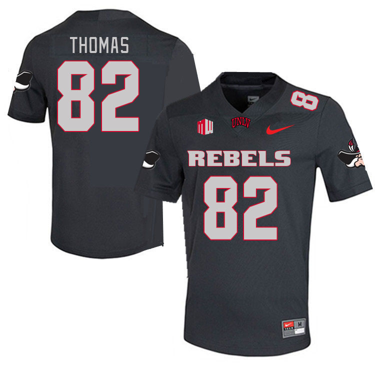 Men-Youth #82 Tyler Thomas UNLV Rebels 2023 College Football Jerseys Stitched-Charcoal